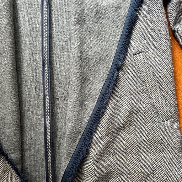 Madewell Fringed Herringbone Robe Coat - Picture 6 of 7